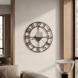 Charcoal Open-Frame 14-Inch Wall Clock