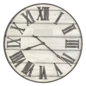 Whitewashed Wood 36-Inch Gallery Clock
