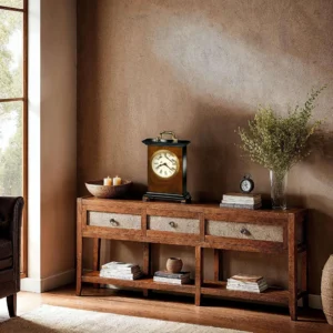 Walnut Burl Bracket Table Clock