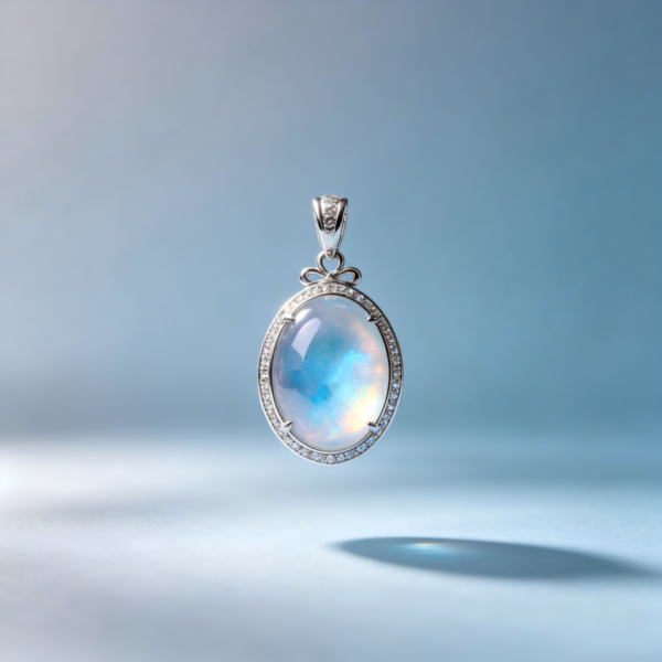 Ethereal Moonstone Solitaire Pendant
