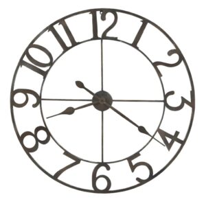 Dark Charcoal Open-Frame Wall Clock — view 2