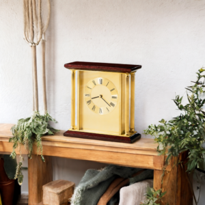 Gold-Tone Metal Table Clock — view 2