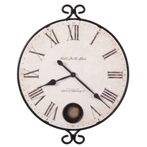 Wrought Iron Roman-Numeral Wall Clock — view 2